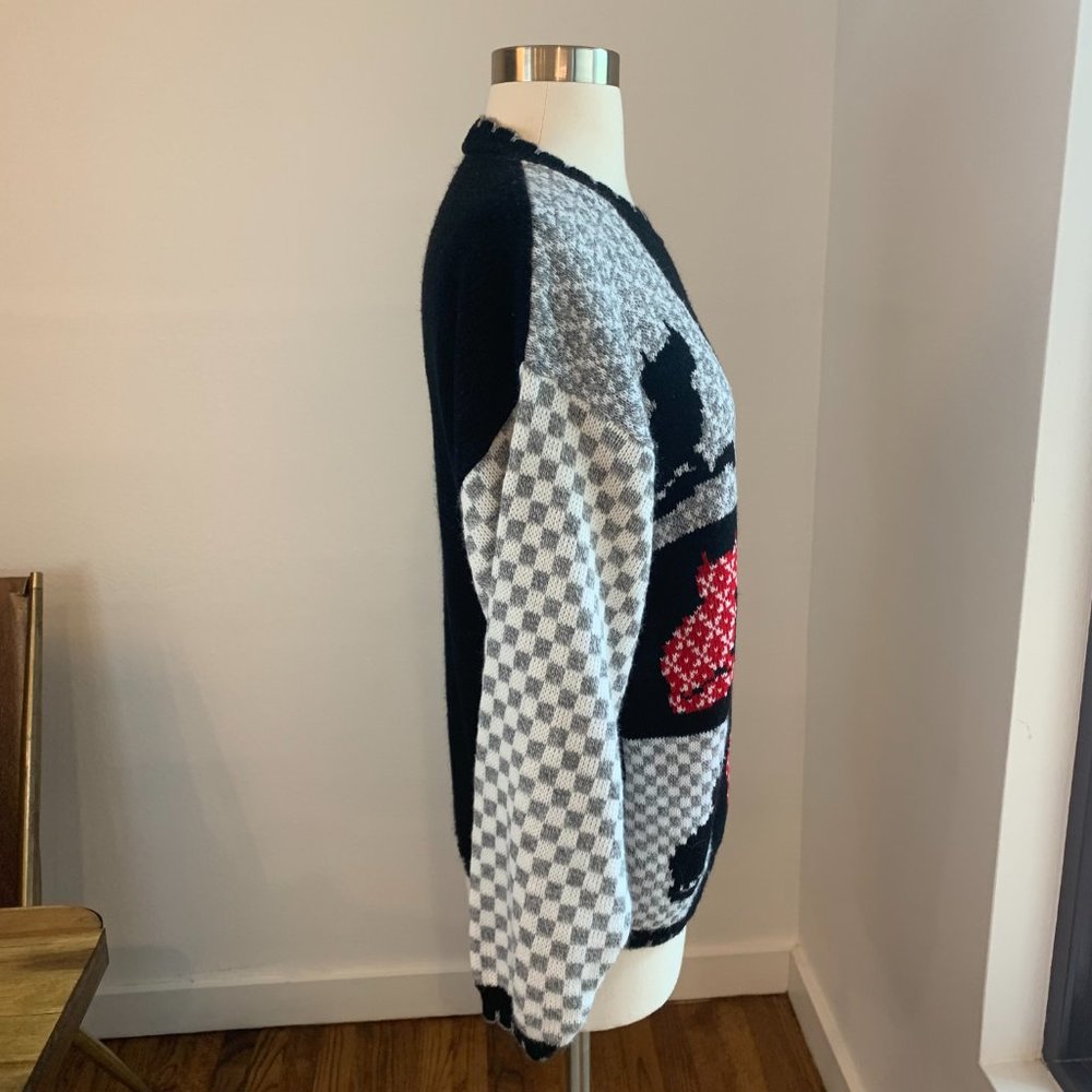Vintage Cat Sweater, Sz L - Picture 7 of 11